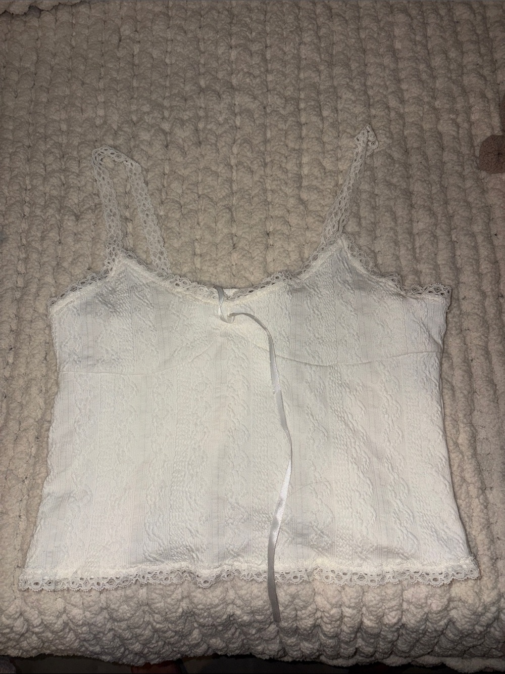 White Lace Cami Top - Unbranded